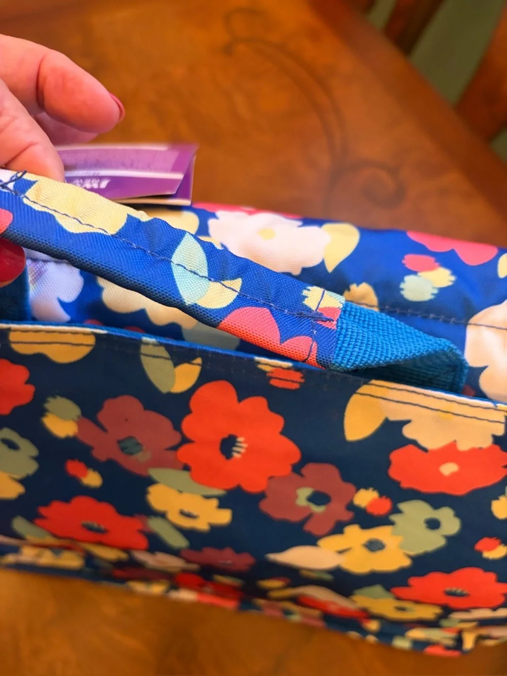 Floral Blue Messenger Bag - Unknown Brand